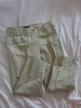 Hilary Radley Beige Geometric Ankle Pants Size 6
